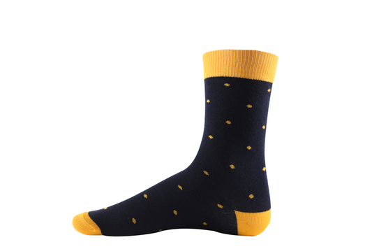 Yellow Mini Polka Crew Socks