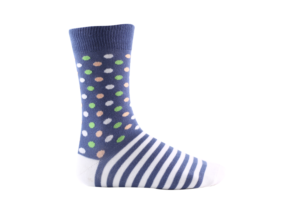 Striped Polka Crew Socks